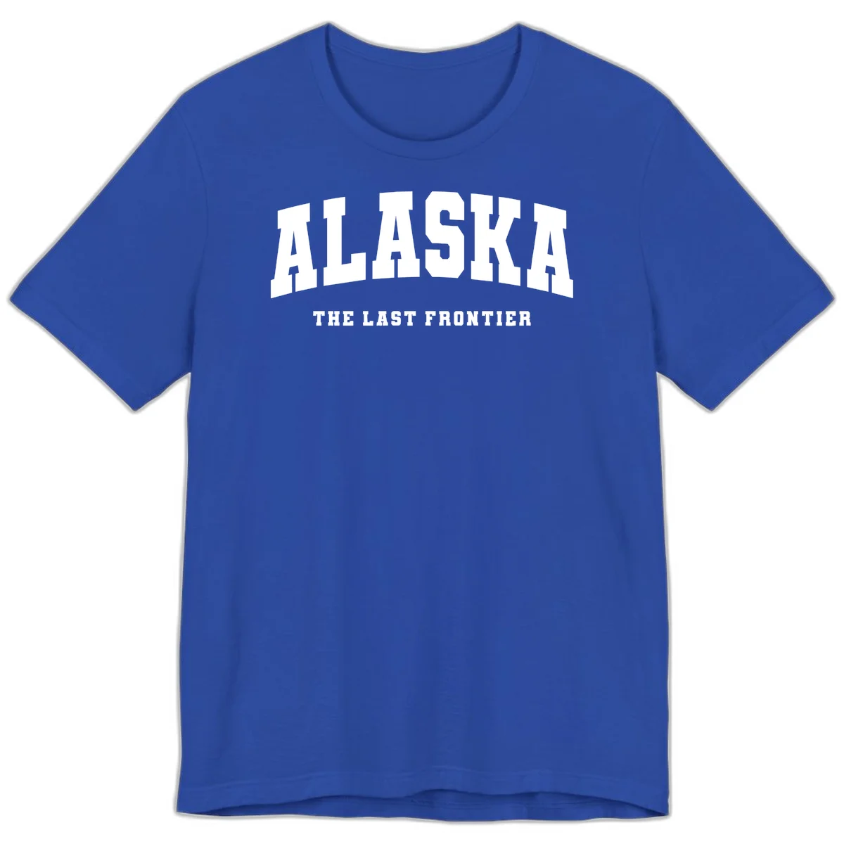 Alaska The Last Frontier Bold Text Premium T-Shirt in True Royal