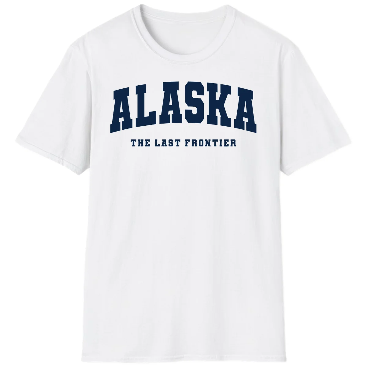 Alaska The Last Frontier Bold Text T-Shirt in White