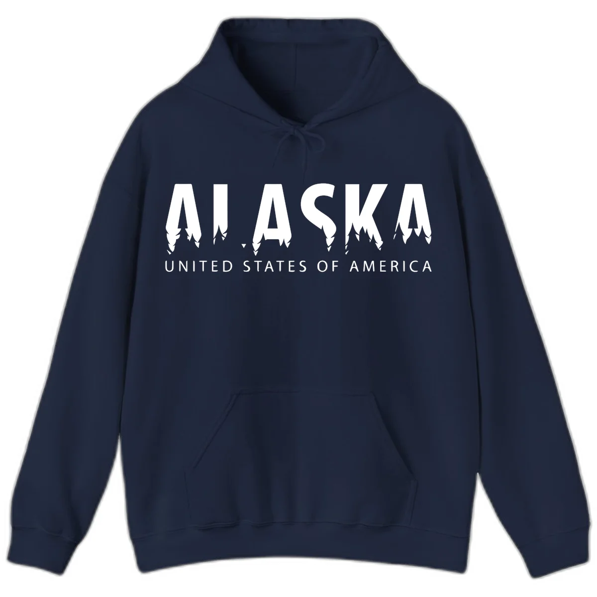 Alaska USA Map Design Hoodie in Navy