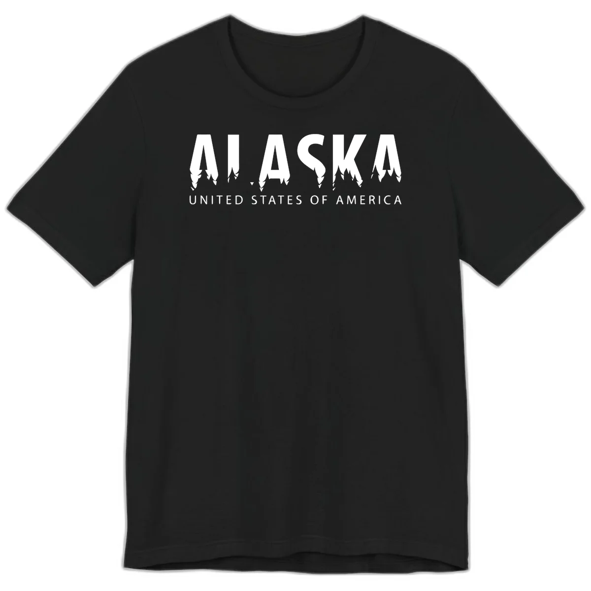 Alaska USA Map Design Premium Tee in Black