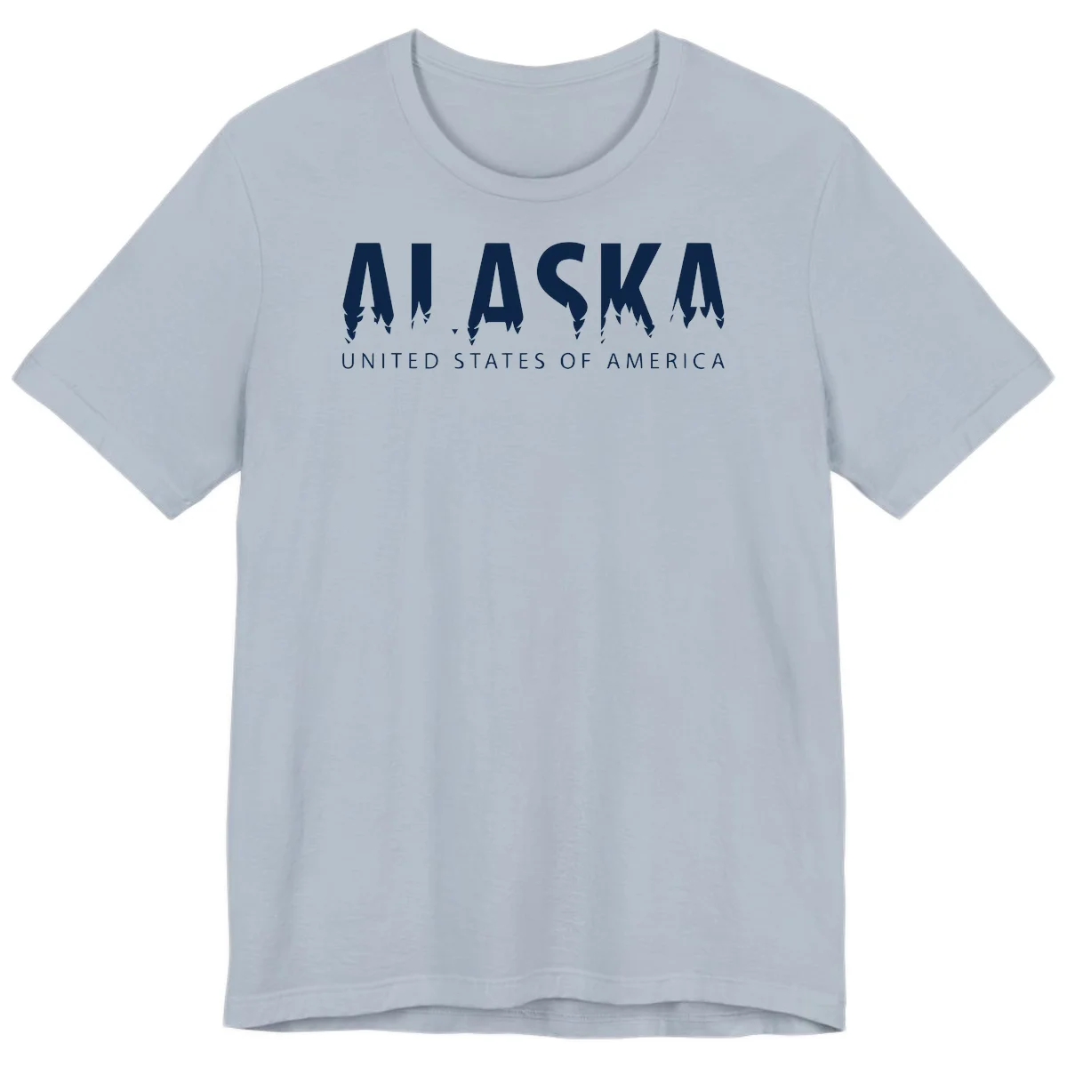 Alaska USA Map Design Premium Tee in Light Blue