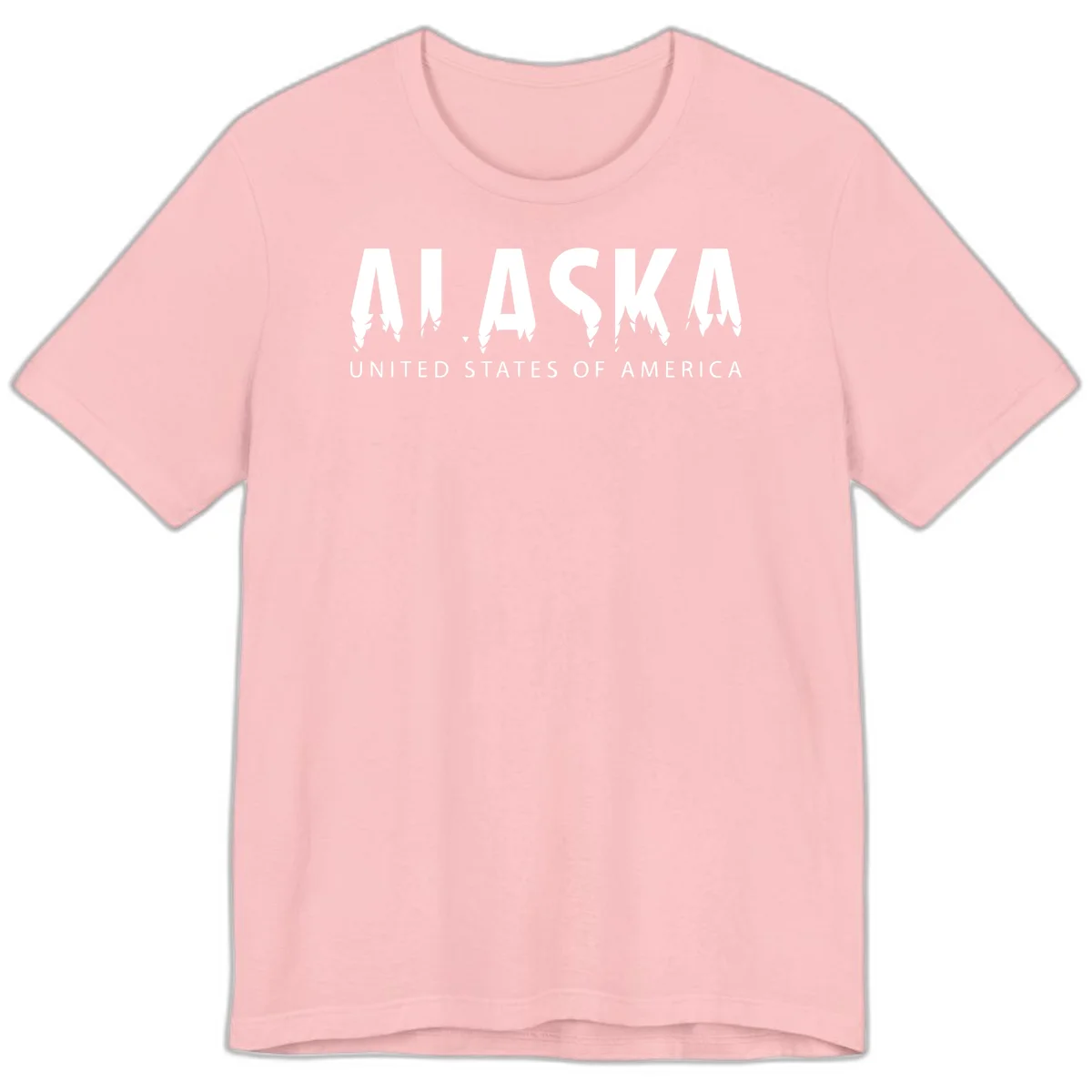 Alaska USA Map Design Premium Tee in Pink