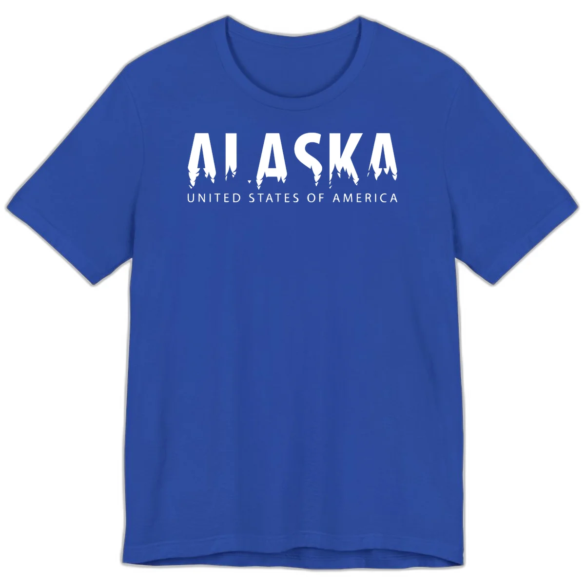 Alaska USA Map Design Premium Tee in True Royal