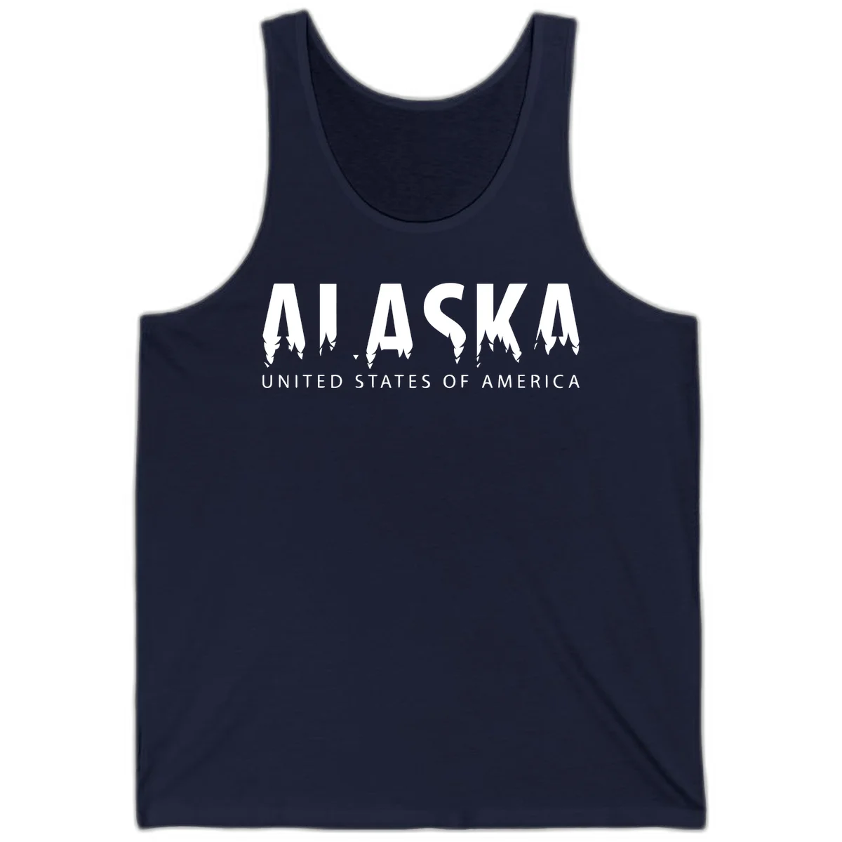 Alaska USA Map Design Tank in Navy