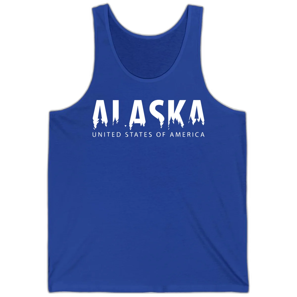 Alaska USA Map Design Tank in True Royal