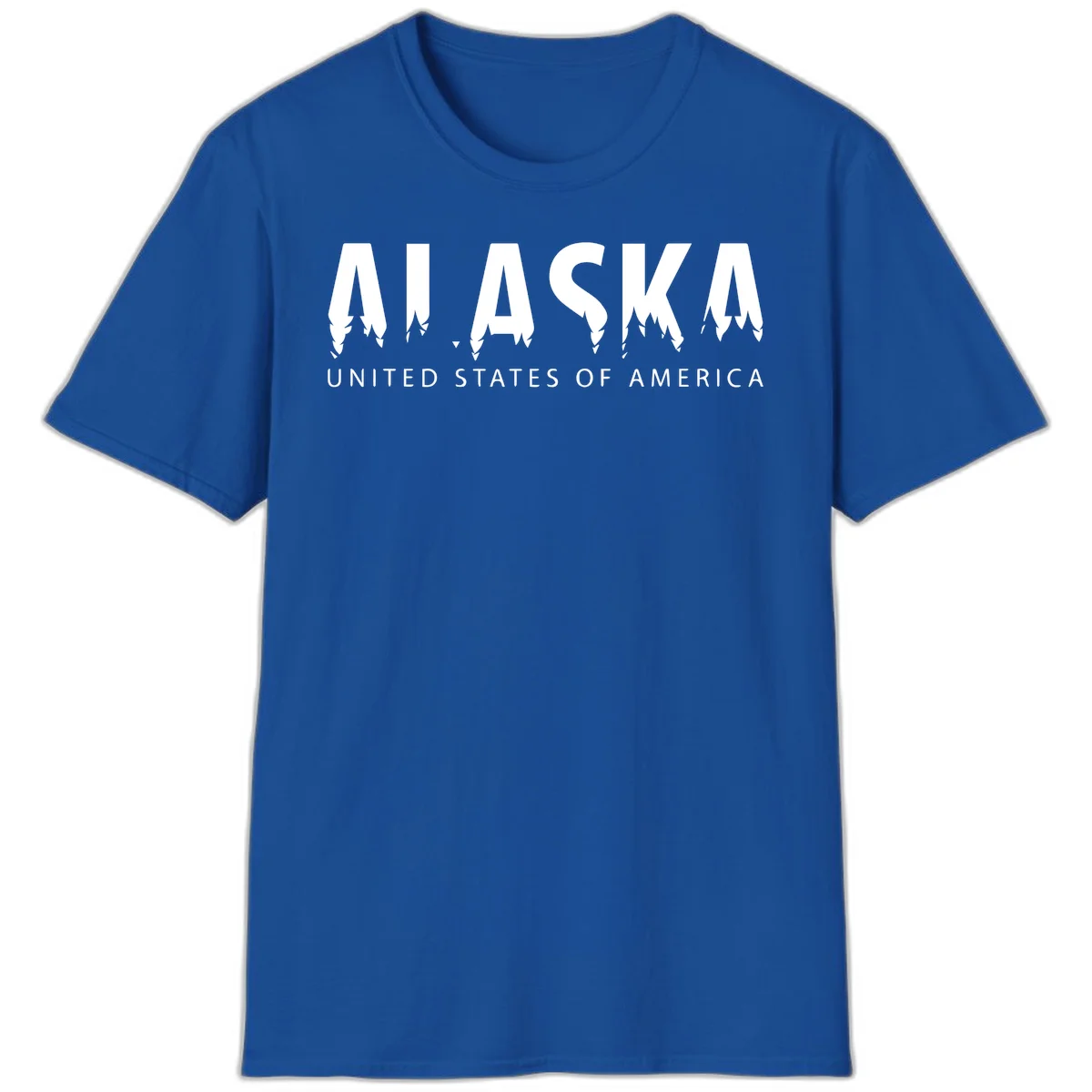 Alaska USA Map Design T-Shirt in Royal
