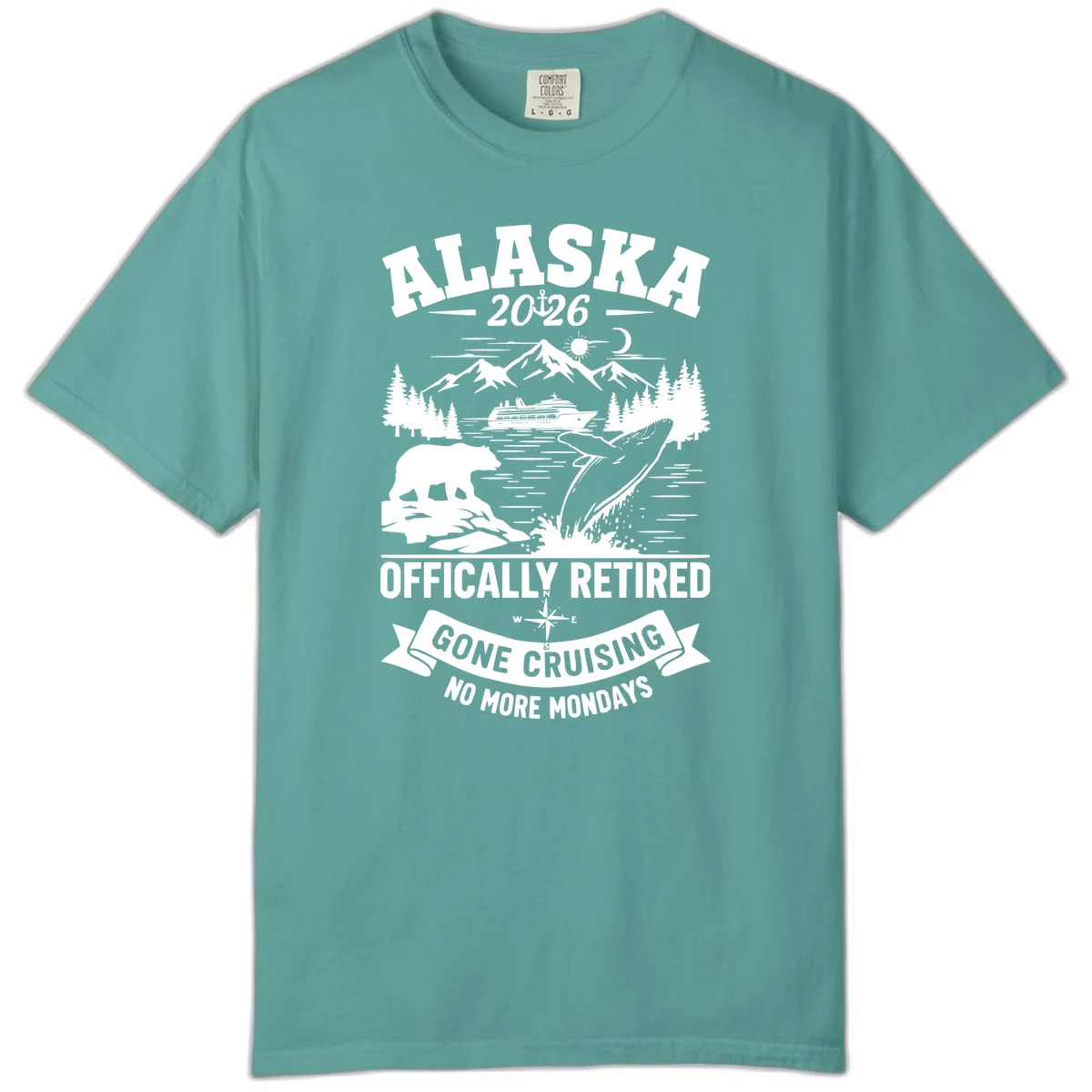 Alaska 2026 Officially Retired Gone Cruising Comfort Color in Seafoam