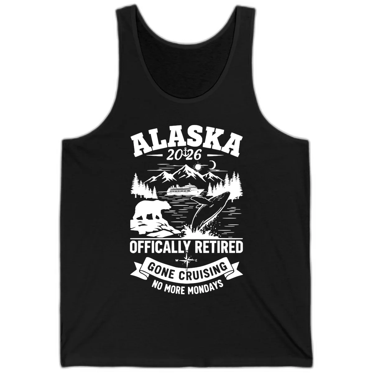 Alaska 2026 Officially Retired Gone Cruising Tank in Black