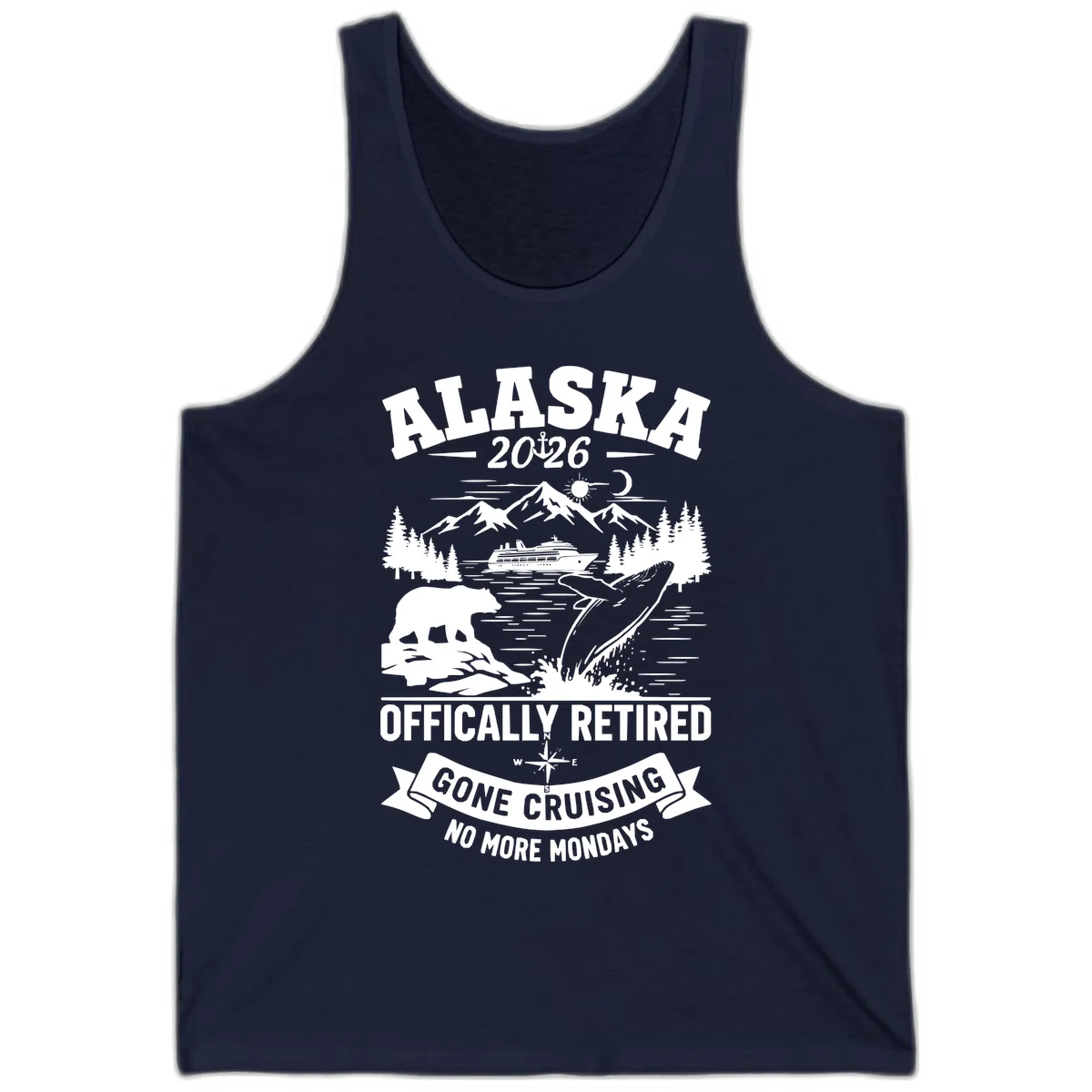 Alaska 2026 Officially Retired Gone Cruising Tank in Navy