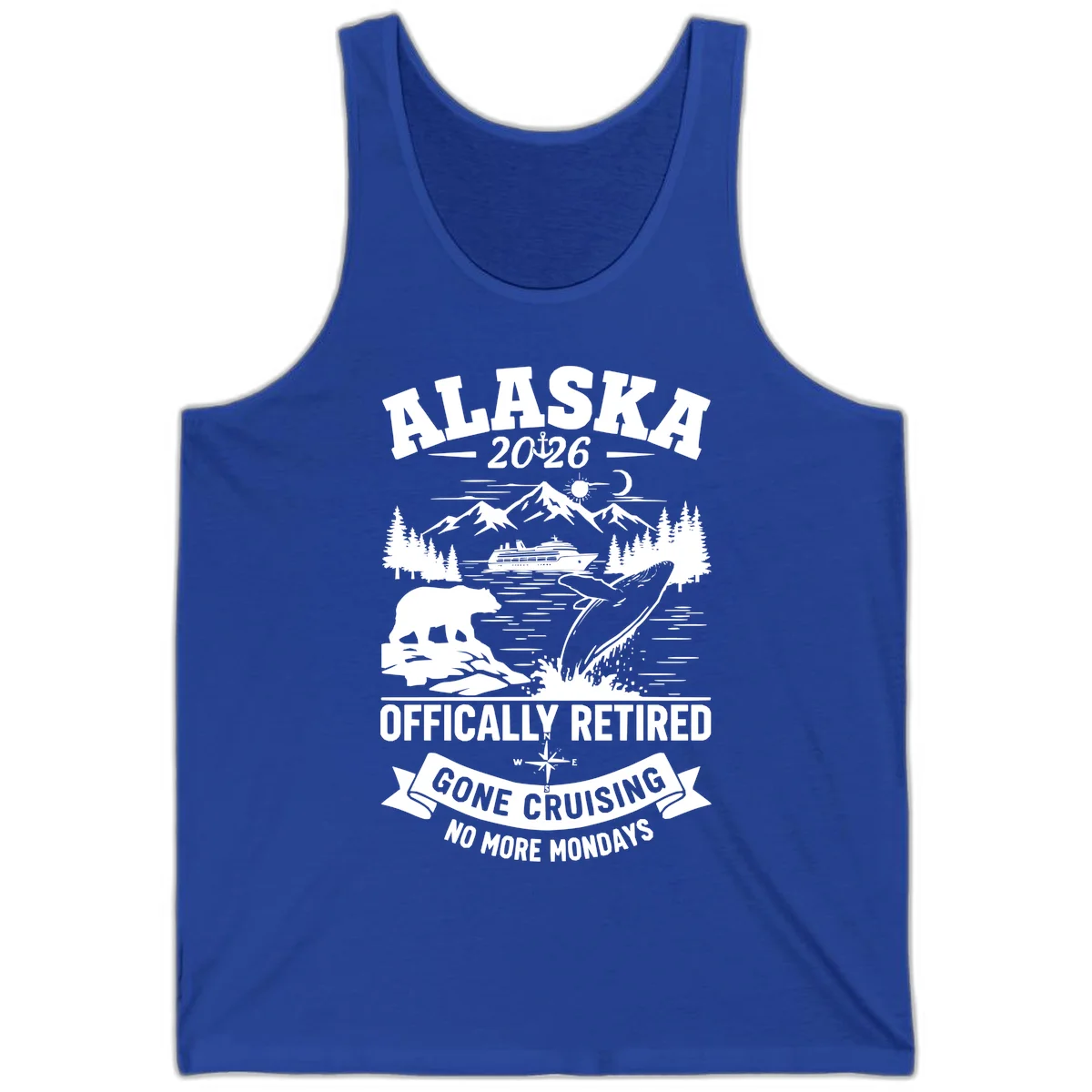 Alaska 2026 Officially Retired Gone Cruising Tank in True Royal
