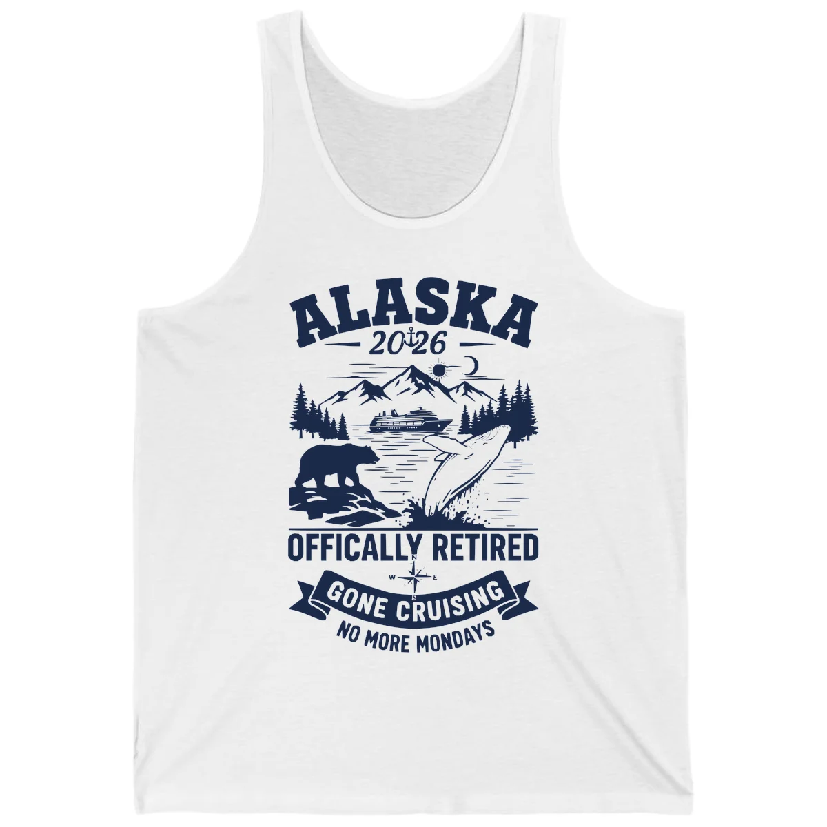 Alaska 2026 Officially Retired Gone Cruising Tank in White
