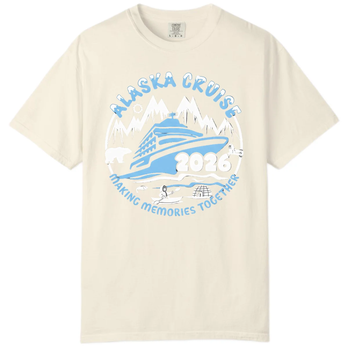 Alaska Scenic Icons Making Memories Together Comfort Color in Ivory