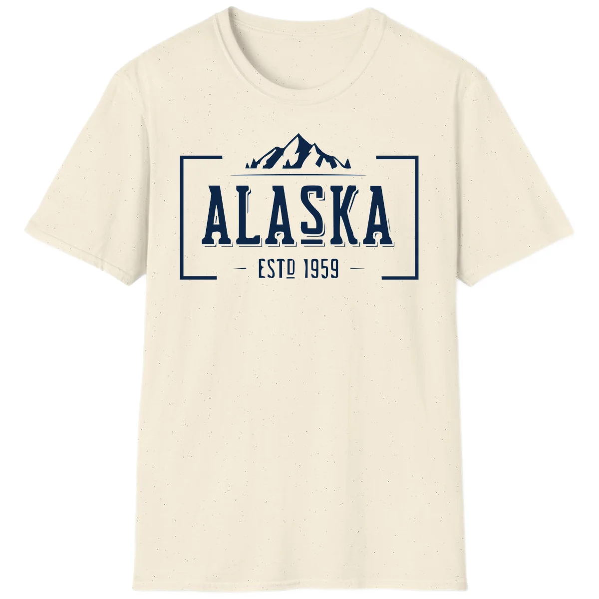 Alaska Mountain Vintage Badge T-Shirt in Natural