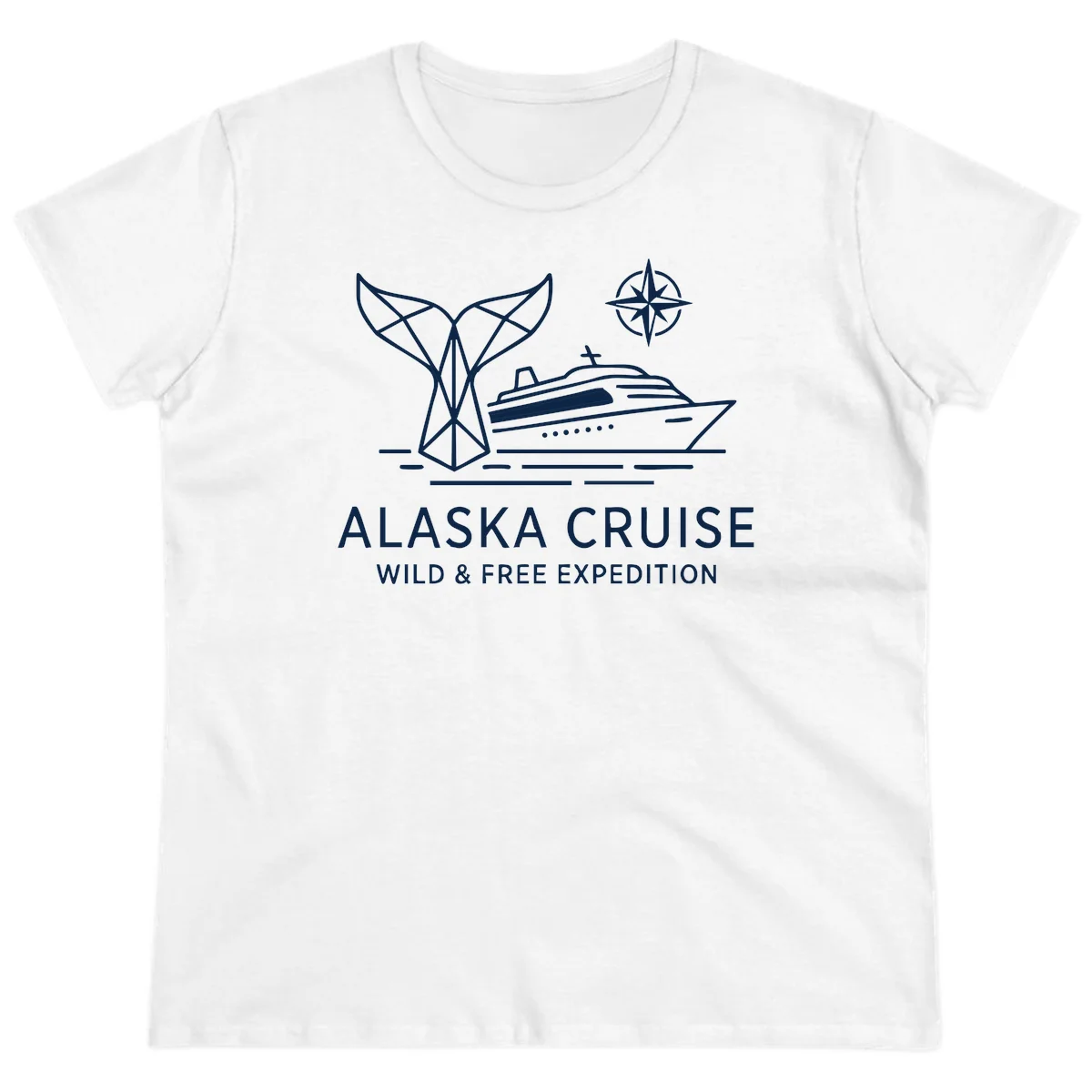 Alaska Wild & Free Expedition Cruise Ladies Tee in White