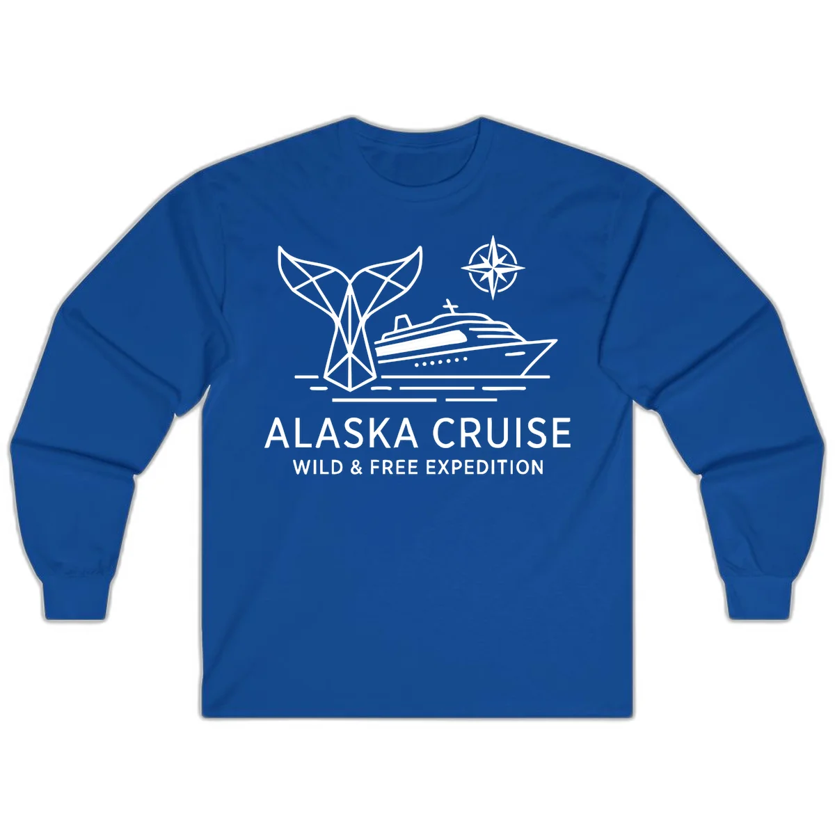 Alaska Wild & Free Expedition Cruise Long Sleeve Tee in Royal