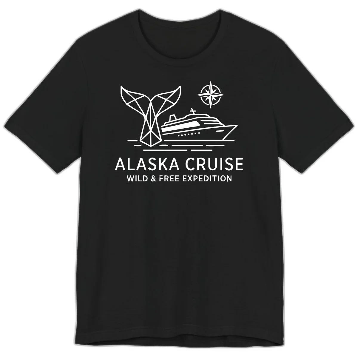 Alaska Wild & Free Expedition Cruise Premium T-Shirt in Black