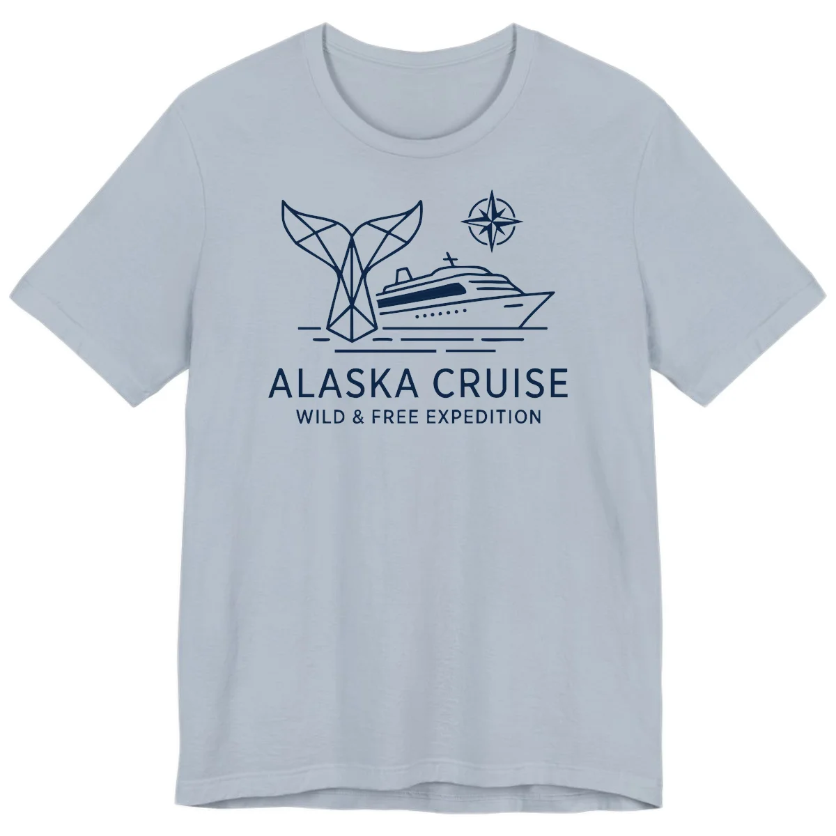 Alaska Wild & Free Expedition Cruise Premium T-Shirt in Light Blue