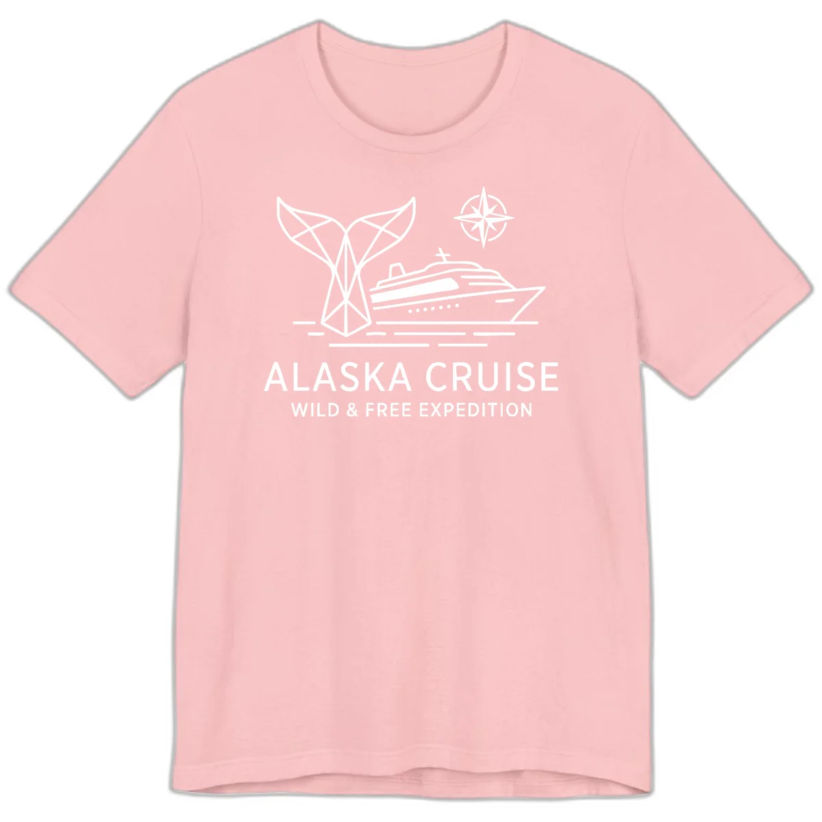 Alaska Wild & Free Expedition Cruise Premium T-Shirt in Pink