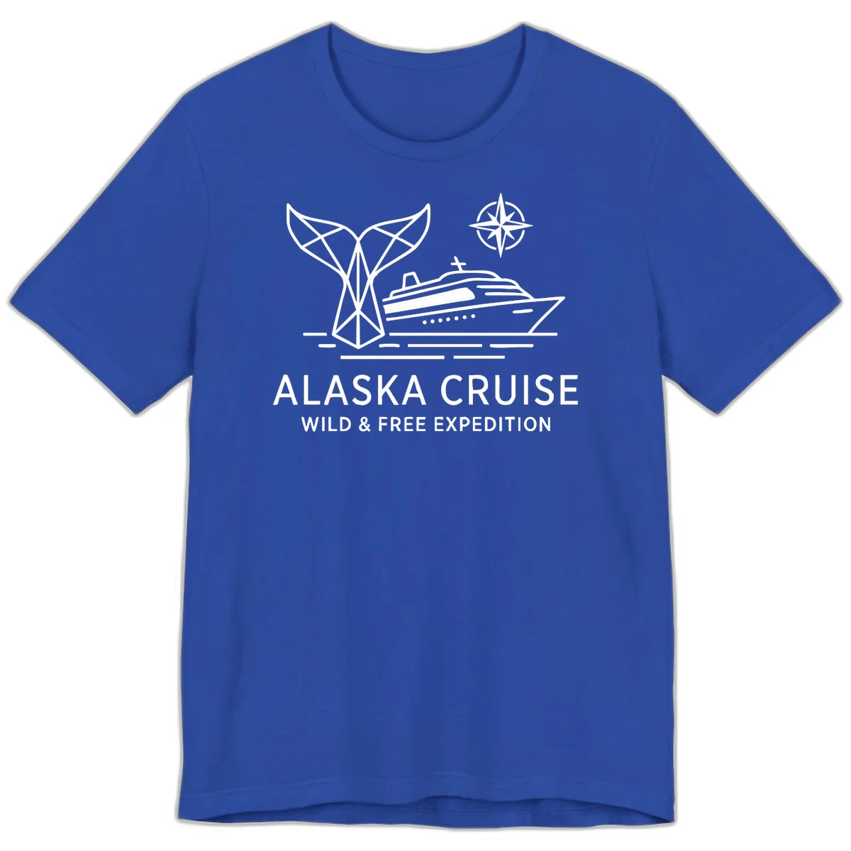 Alaska Wild & Free Expedition Cruise Premium T-Shirt in True Royal