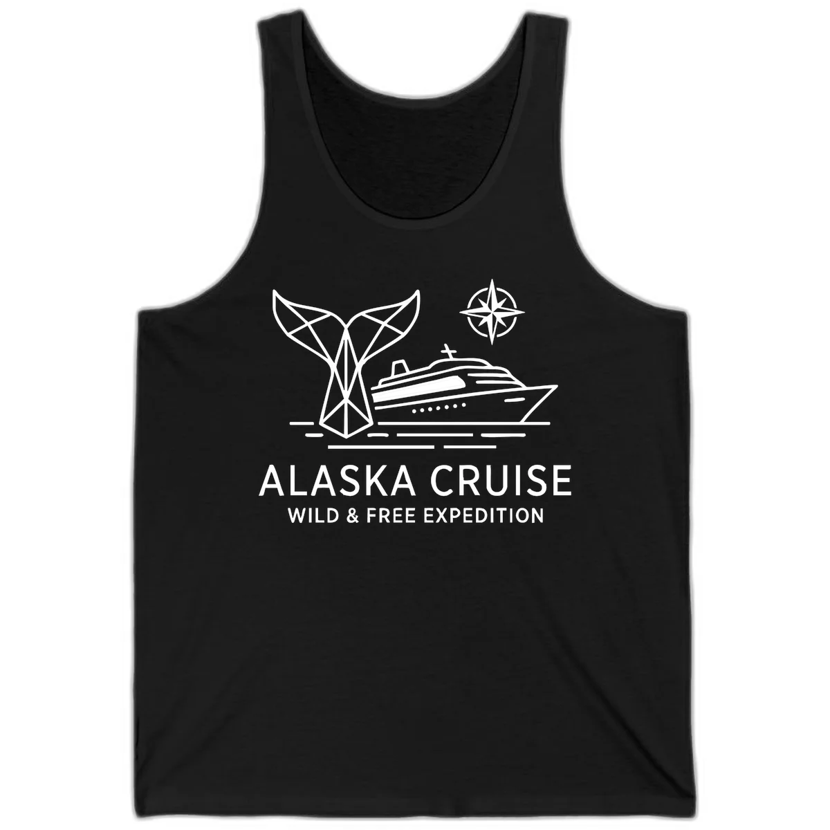 Alaska Wild & Free Expedition Cruise Tank Top in Black