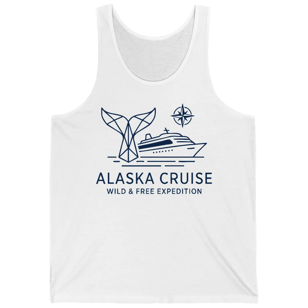 Alaska Wild & Free Expedition Cruise Tank Top in White