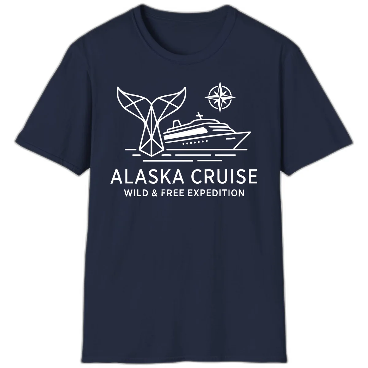 Alaska Wild & Free Expedition Cruise T-Shirt in Navy