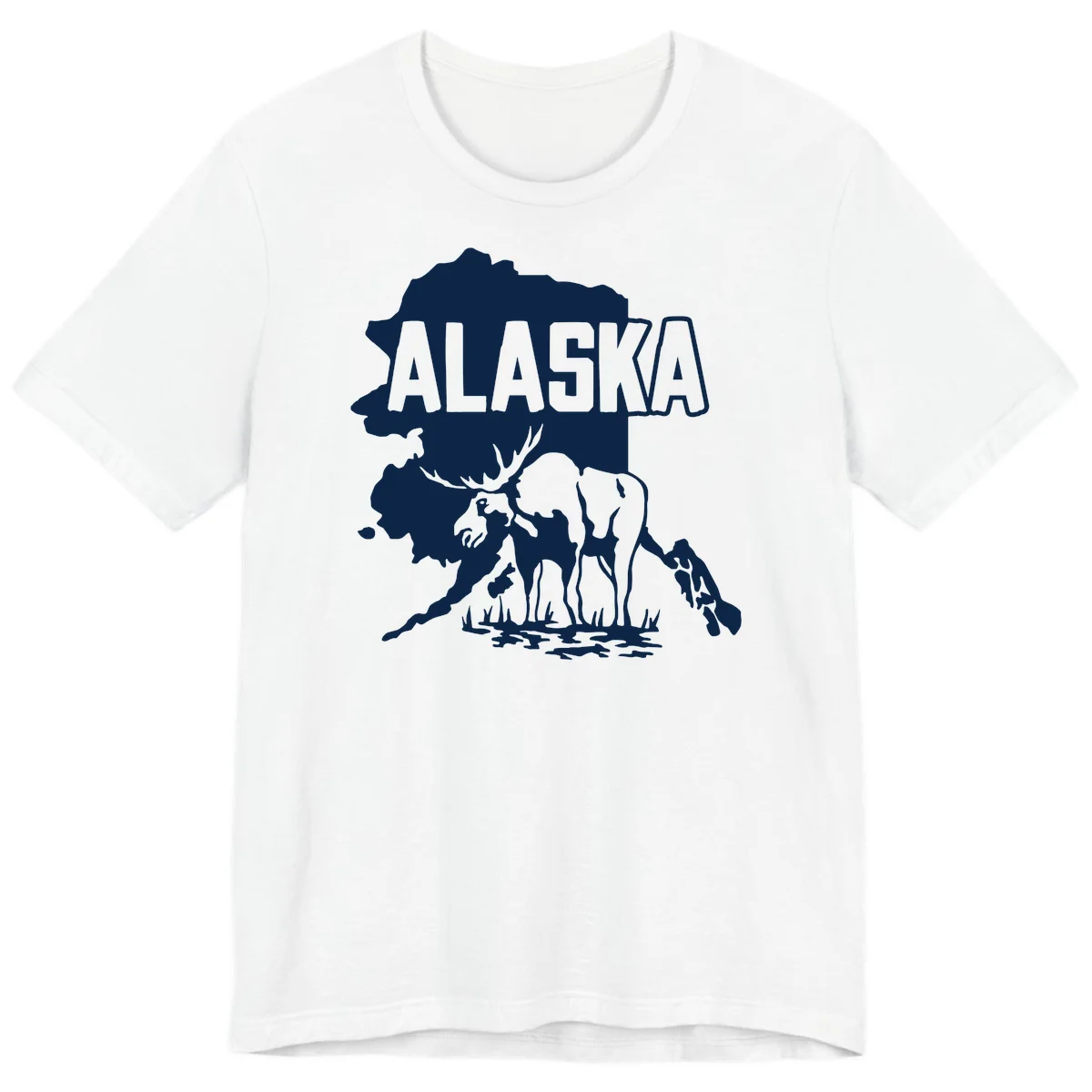 Alaska Wildlife & Map Adventure Premium Tee in White