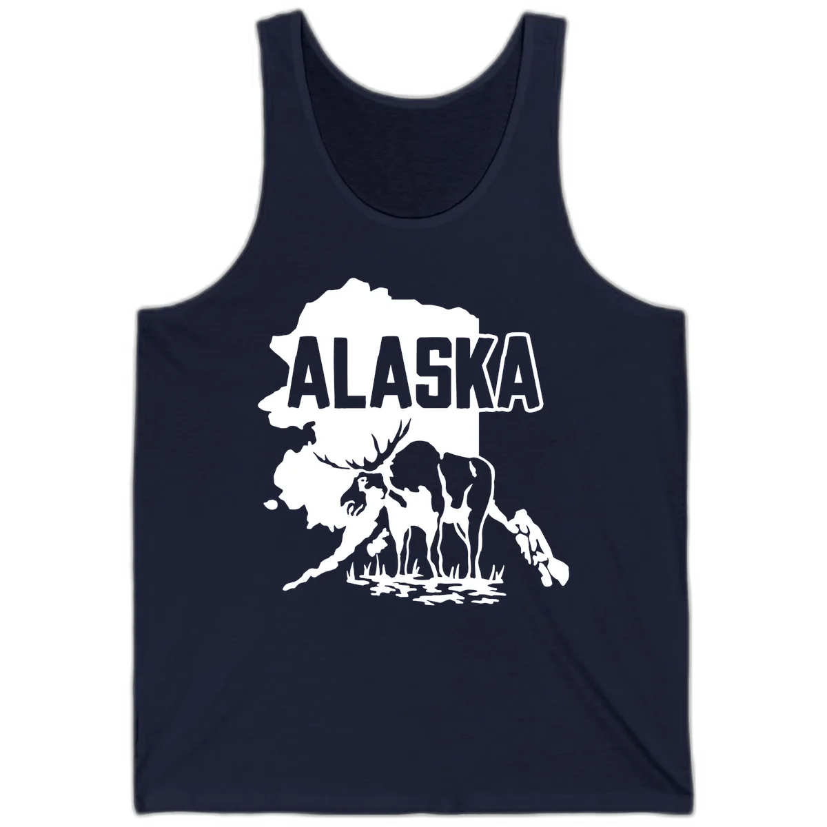 Alaska Wildlife & Map Adventure Tank in Navy