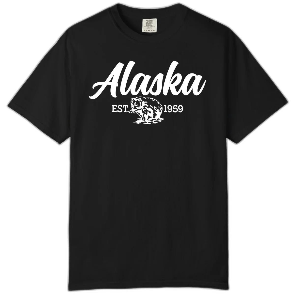 Alaskan Bear Established 1959 Comfort Color in Black