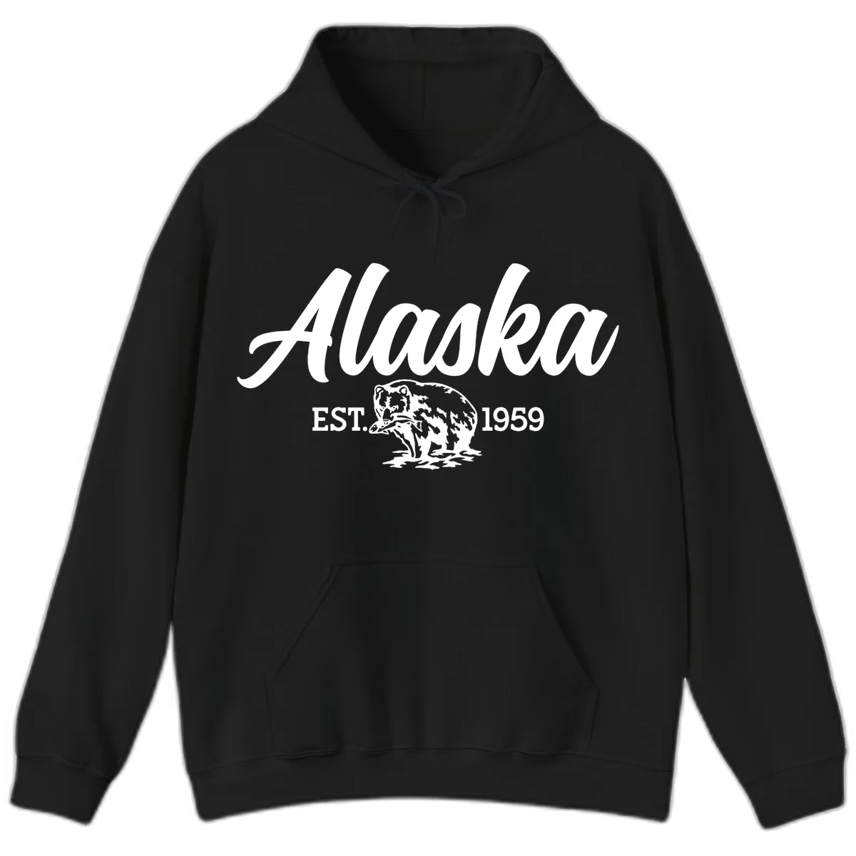 Alaskan Bear Established 1959 Hoodie in Black