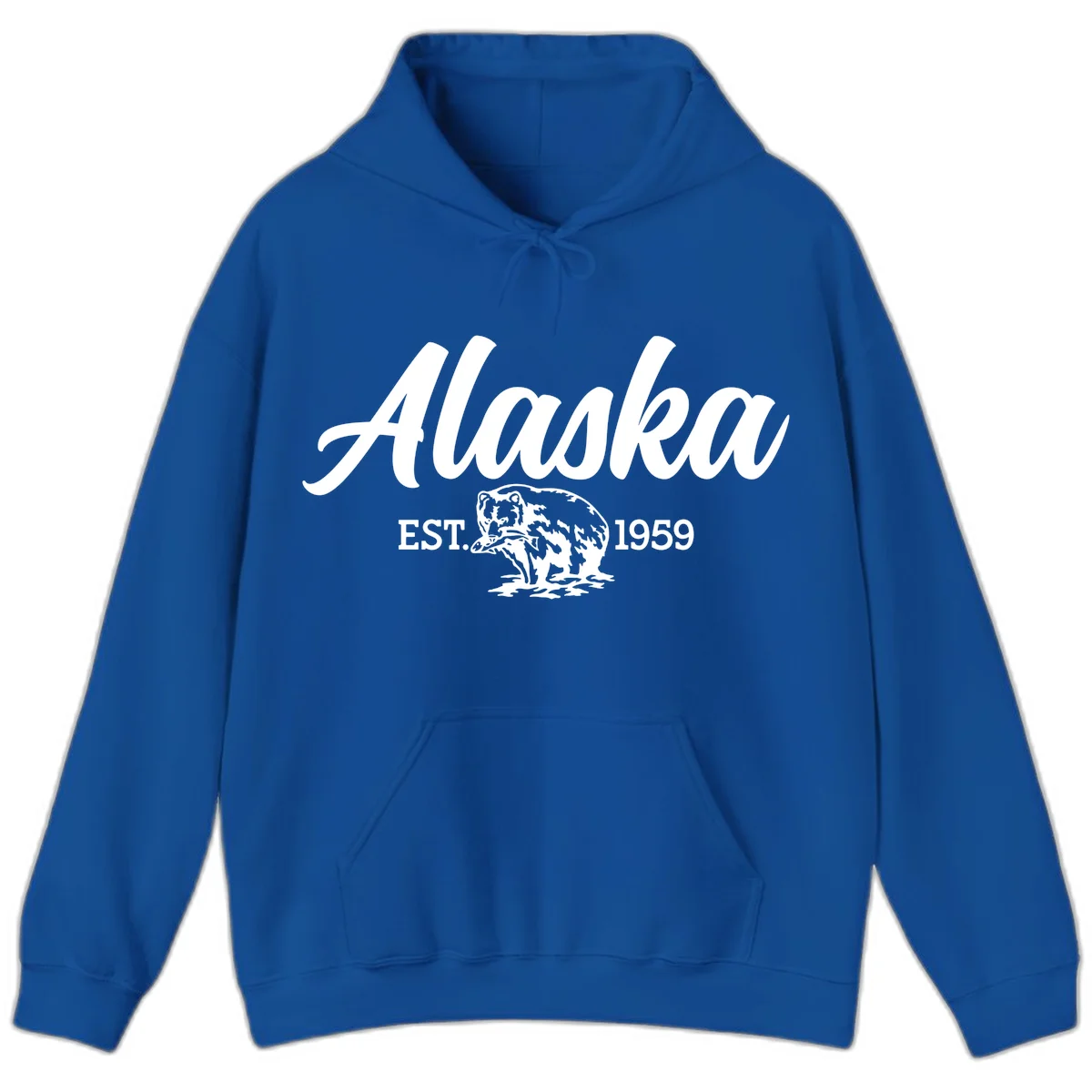 Alaskan Bear Established 1959 Hoodie in Royal