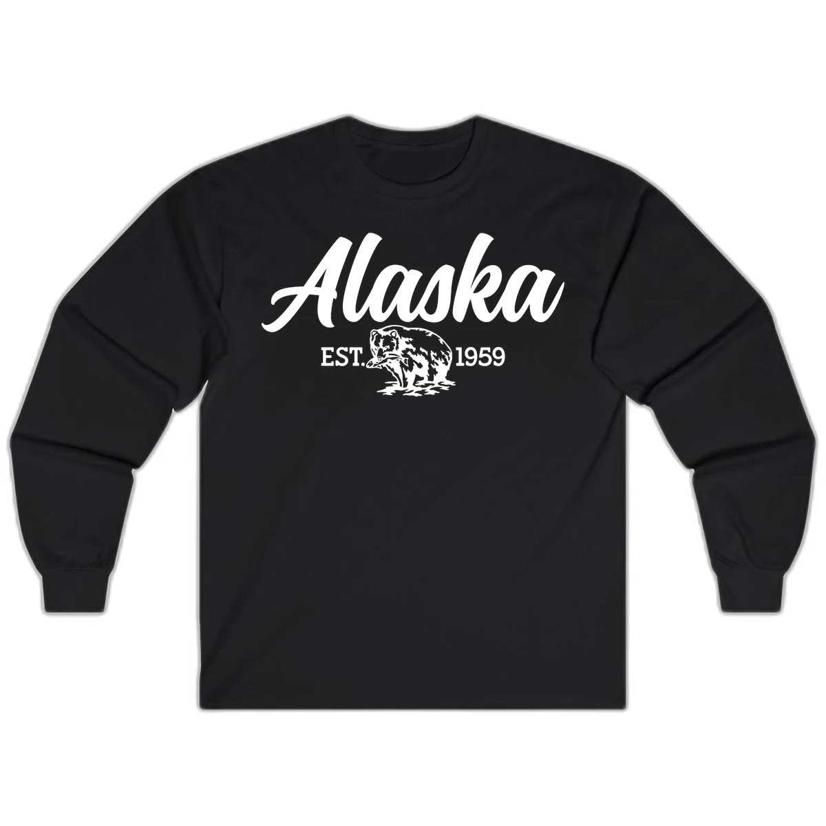 Alaskan Bear Established 1959 Long Sleeve in Black