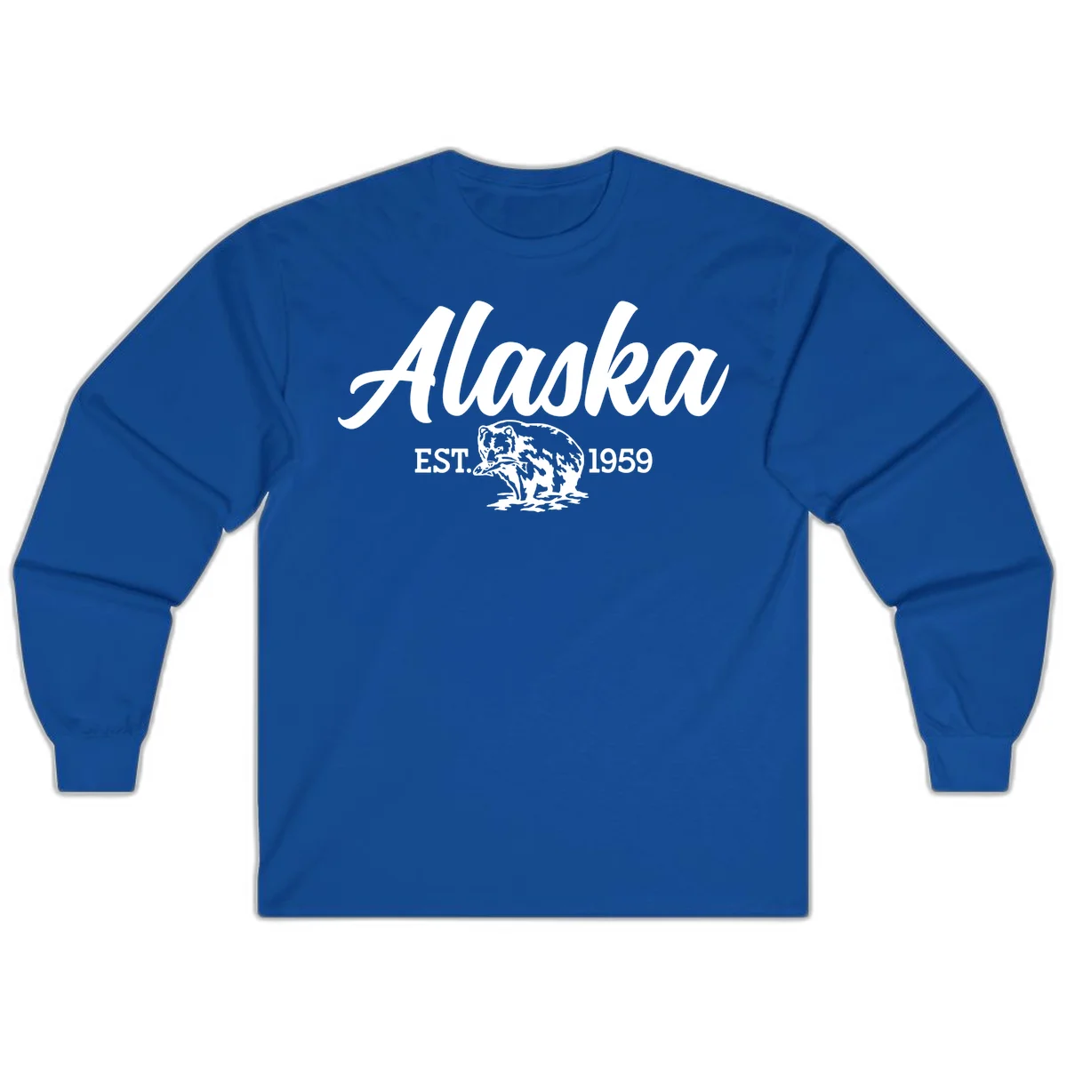 Alaskan Bear Established 1959 Long Sleeve in Royal
