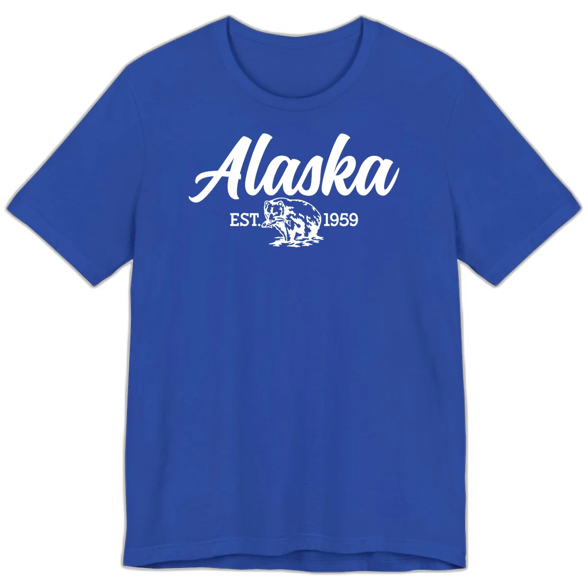 Alaskan Bear Established 1959 Premium Tee in True Royal
