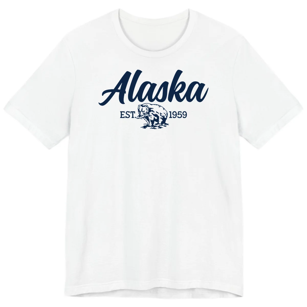 Alaskan Bear Established 1959 Premium Tee in White