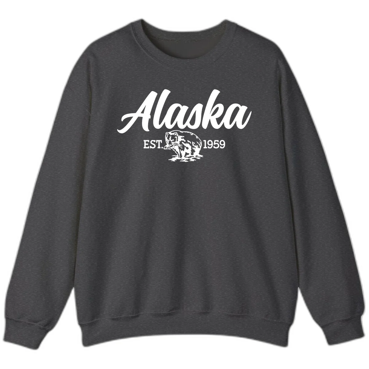 Alaskan Bear Established 1959 Sweatshirt in Dark Heather