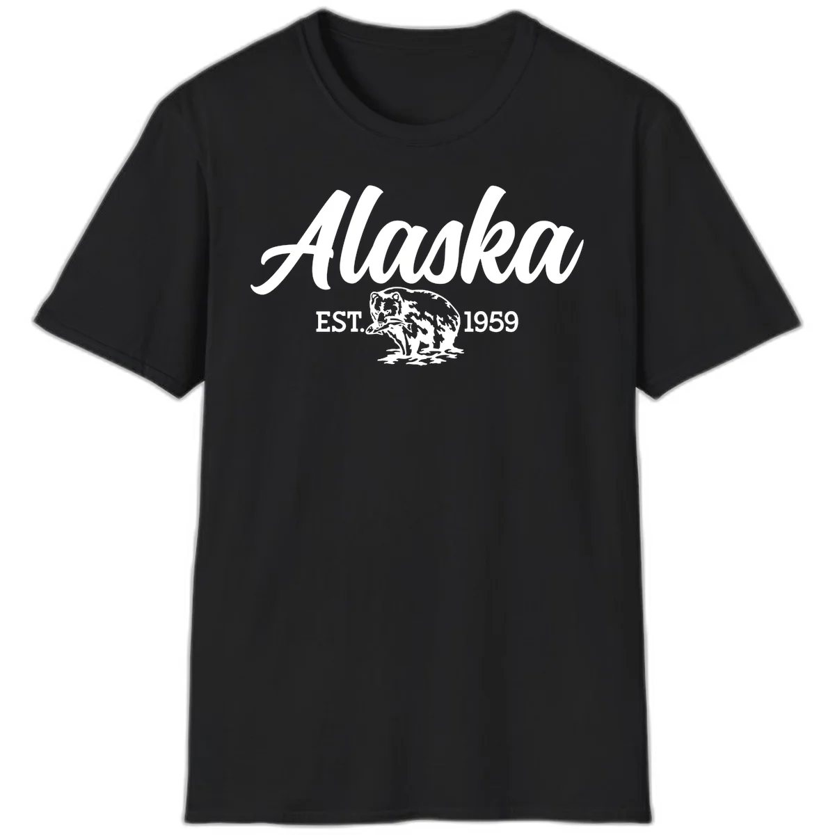 Alaskan Bear Established 1959 T-Shirt in Black