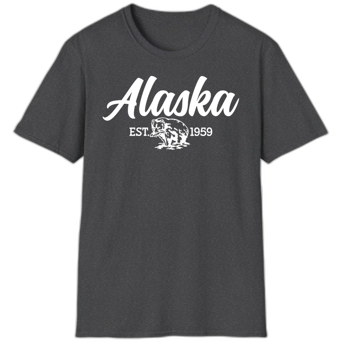 Alaskan Bear Established 1959 T-Shirt in Dark Heather