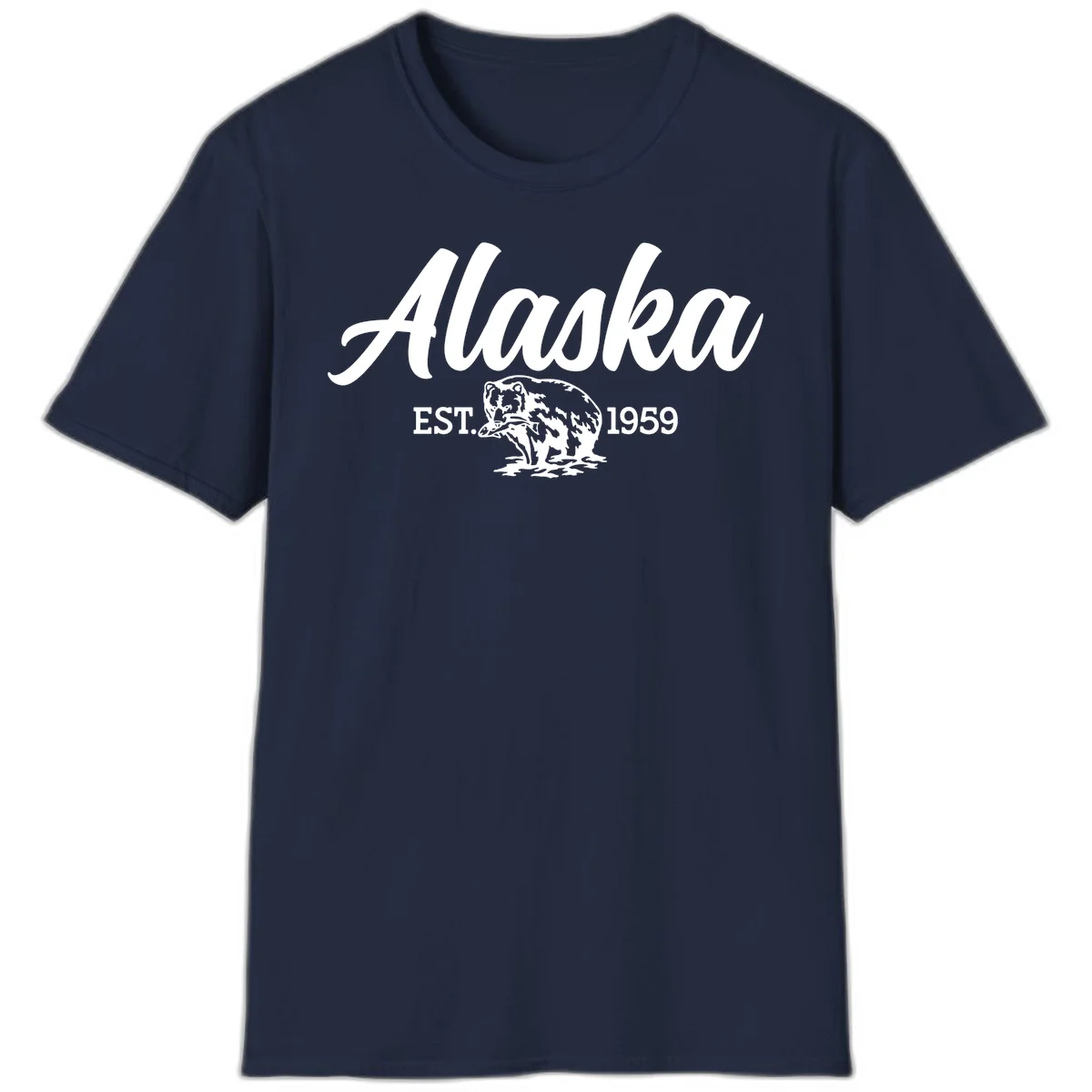 Alaskan Bear Established 1959 T-Shirt in Navy