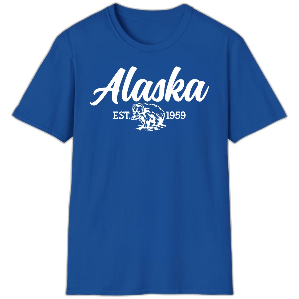 Alaskan Bear Established 1959 T-Shirt in Royal