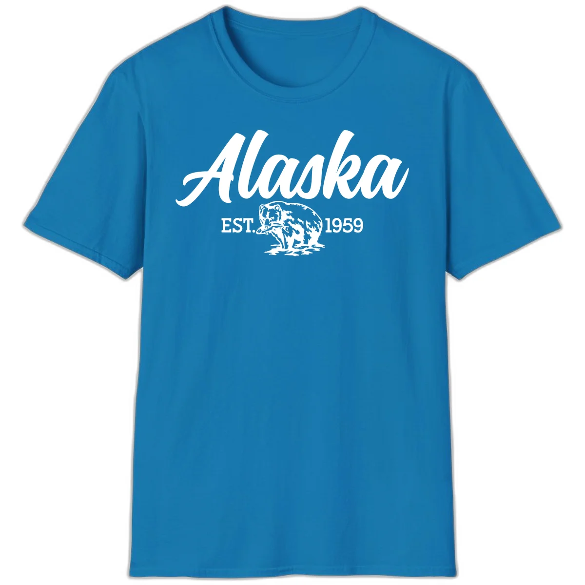 Alaskan Bear Established 1959 T-Shirt in Sapphire