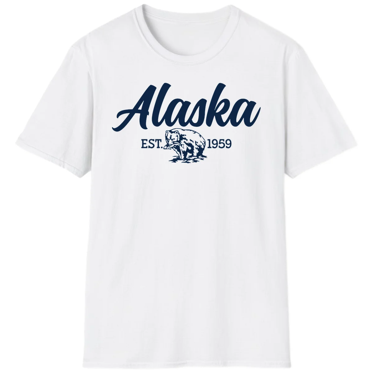 Alaskan Bear Established 1959 T-Shirt in White