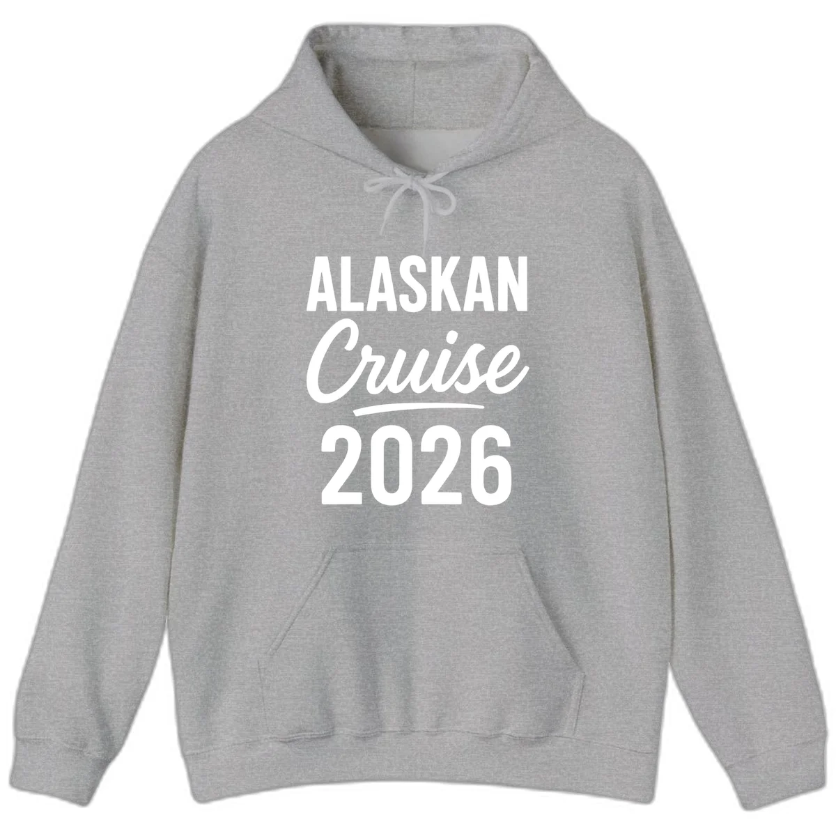 Alaskan Cruise 2026 Hoodie in Sport Grey