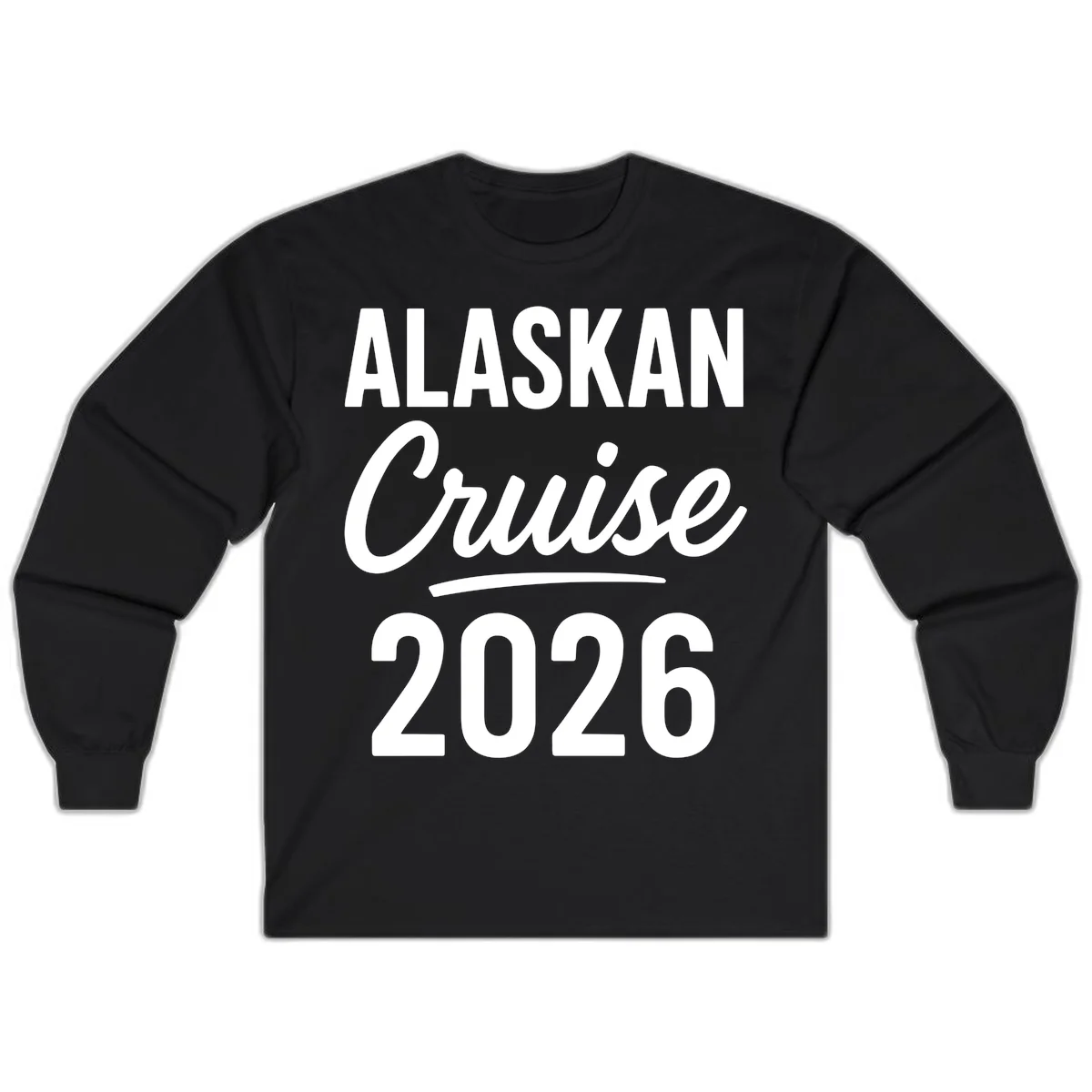 Alaskan Cruise 2026 Long Sleeve Tee in Black