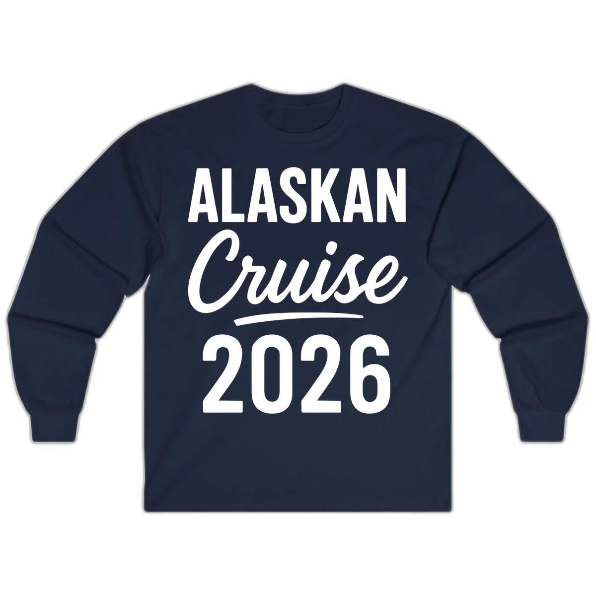 Alaskan Cruise 2026 Long Sleeve Tee in Navy