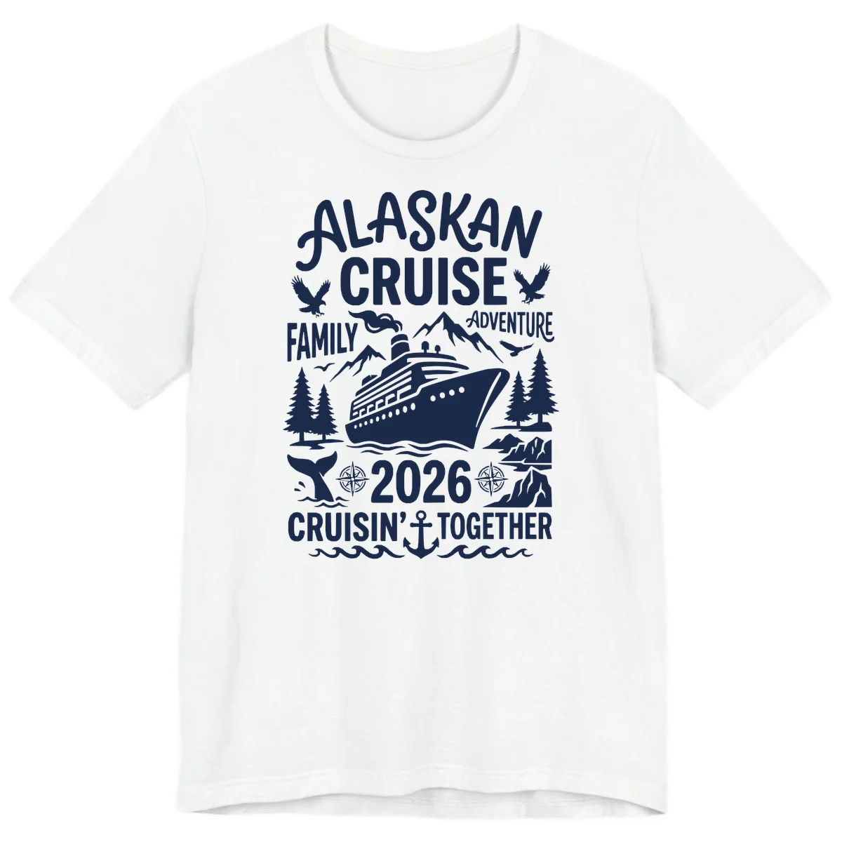 Alaskan Cruise Family Adventure 2026 Premium Tee in White