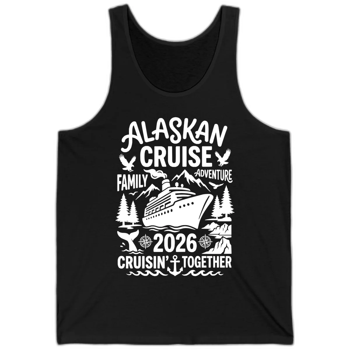 Alaskan Cruise Family Adventure 2026 Tank in Black
