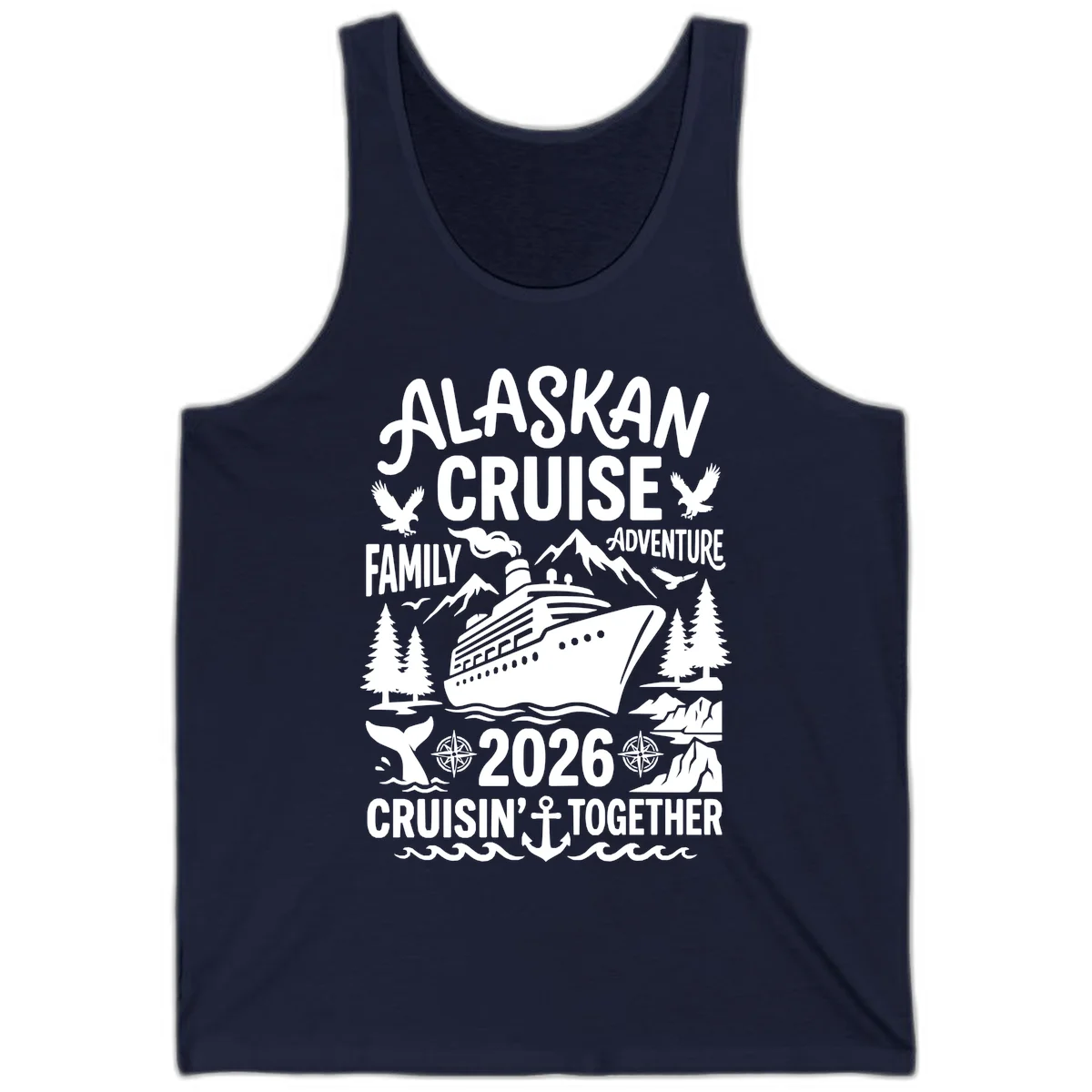 Alaskan Cruise Family Adventure 2026 Tank in Navy