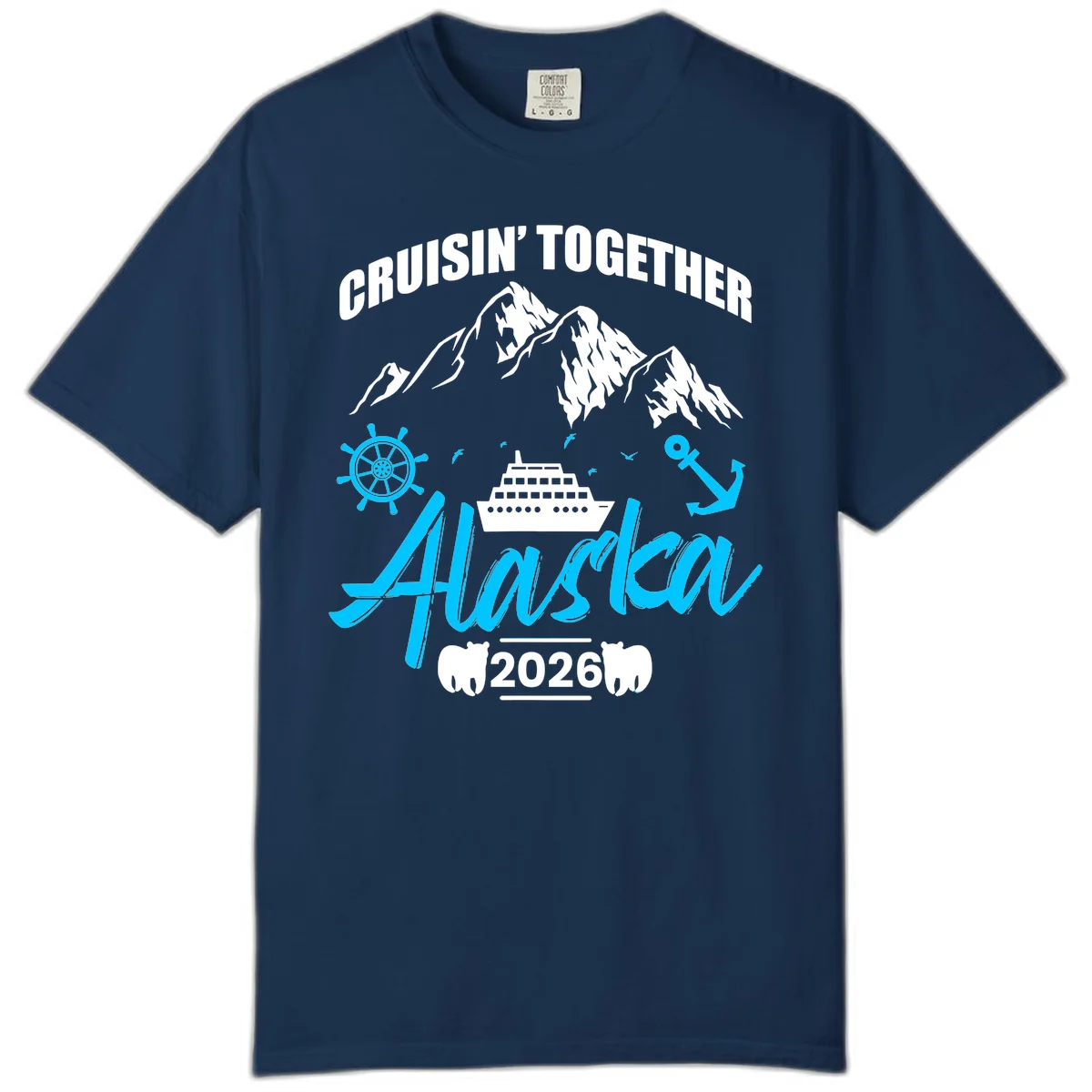 All Aboard Nautical Cruise Design Comfort Color in Navy