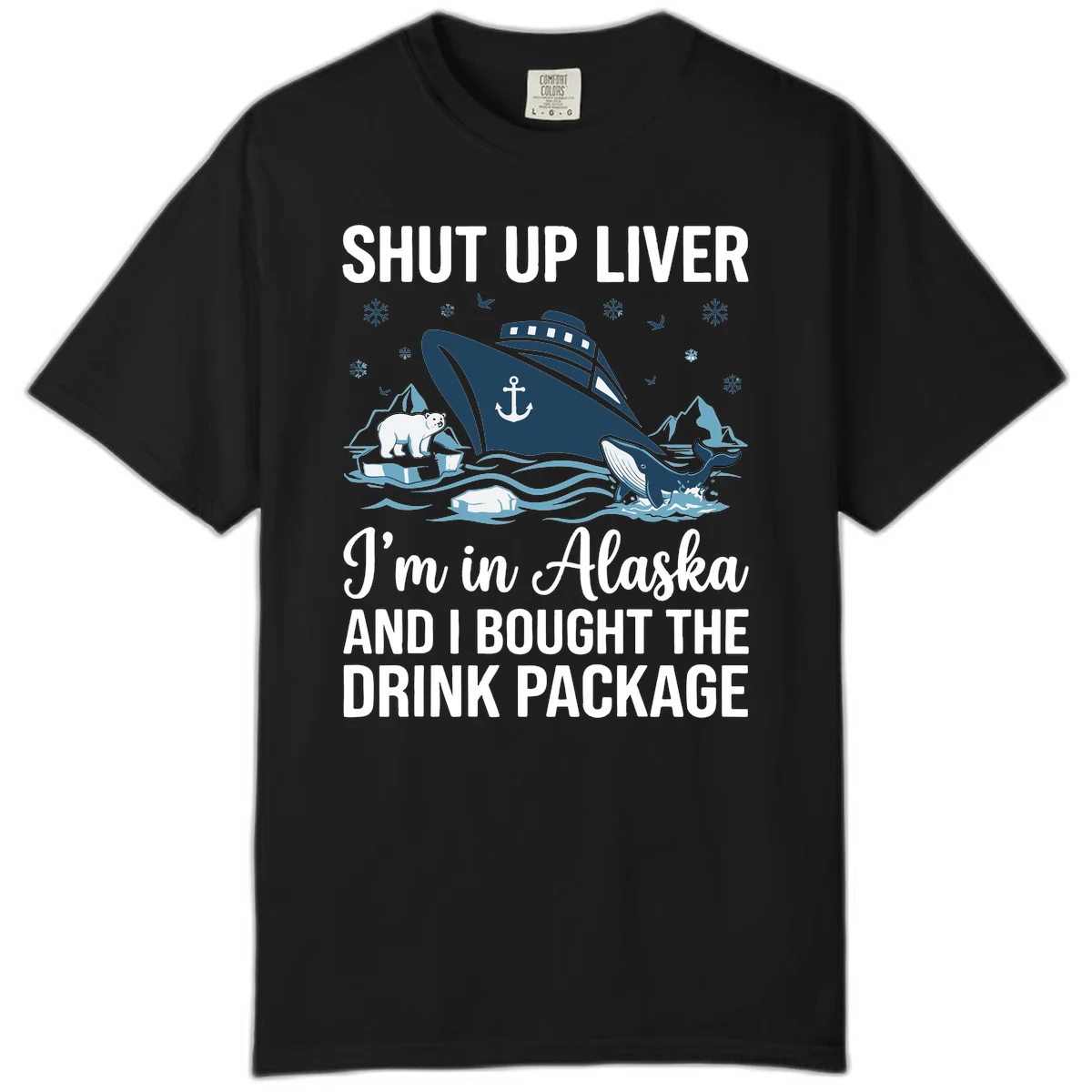 Arctic Wildlife Voyage Graphic Comfort Color in Black